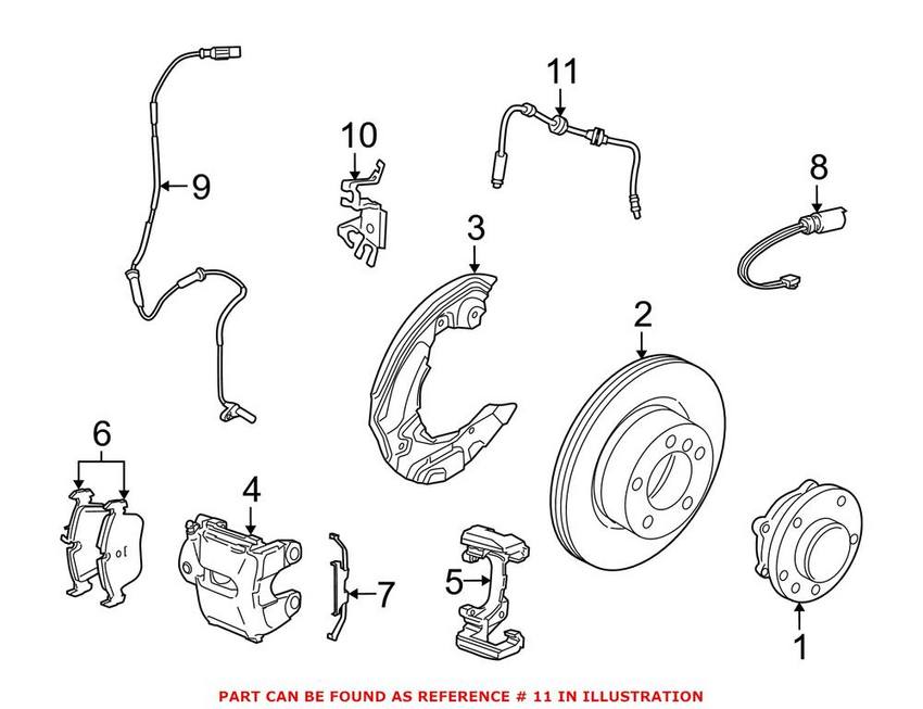 BMW Brake Hose - Front 34306790550